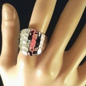 💍Silver Ladies Ring Hammered Band Sizes 4 5 Christmas gift
